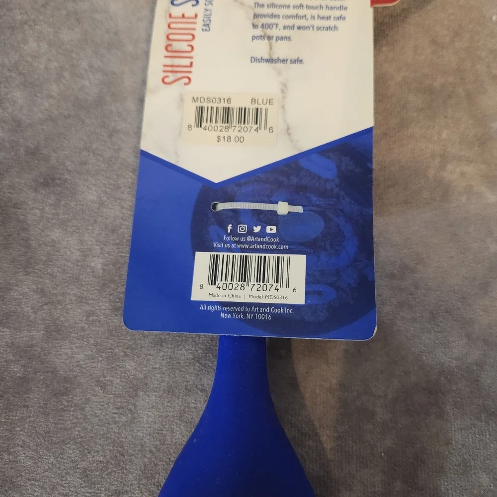 AR+Cook‎ Blue Silicone Spoon